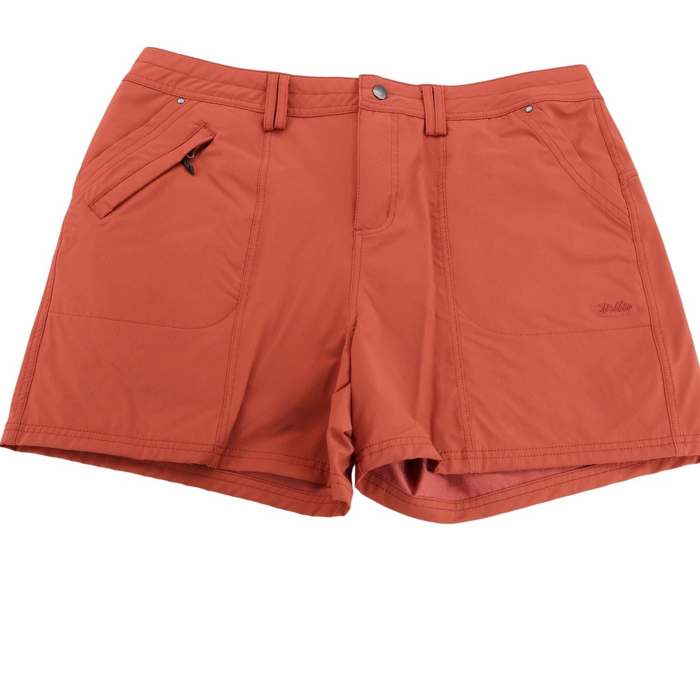 Willit Womens Hiking Shorts Rust Red‎ Size 16 Stretchy Outdoor Trail Activewear